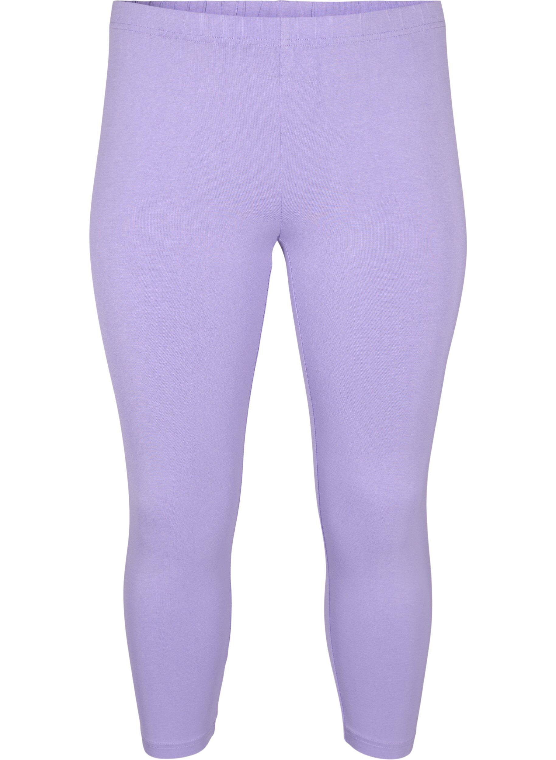 Zizzi 3/4 bas-leggings, Lila, Packshot image number 0
