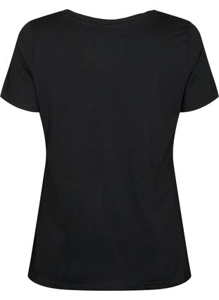 T-shirt i bomull med kort ärmar, Black SOLD, Packshot image number 1