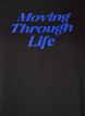 T-shirt i bomull med texttryck, Svart, Packshot image number 2