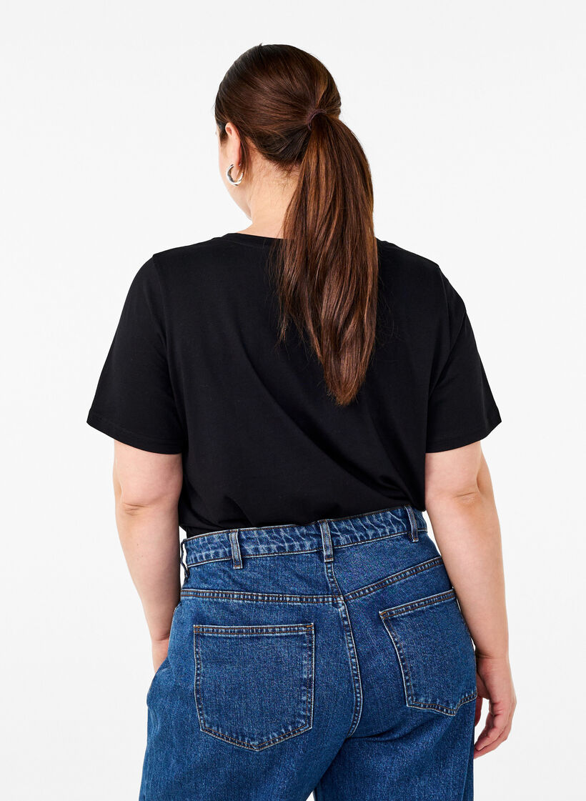 Jul-t-shirtar i 100% bomull, Black w. Drinks, Model image number 1