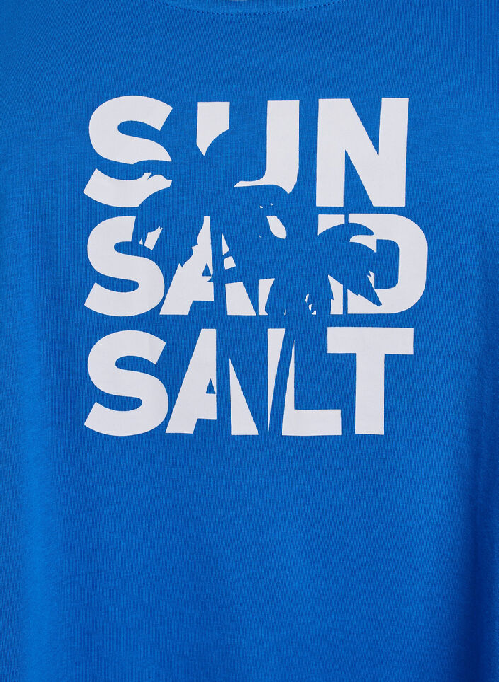 Bomullstopp med a-linjeform, Bl&aring;, Packshot image number 2