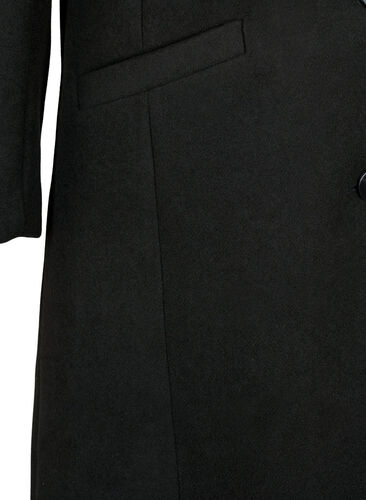 Kappa med knappar och fickor, Black, Packshot image number 3