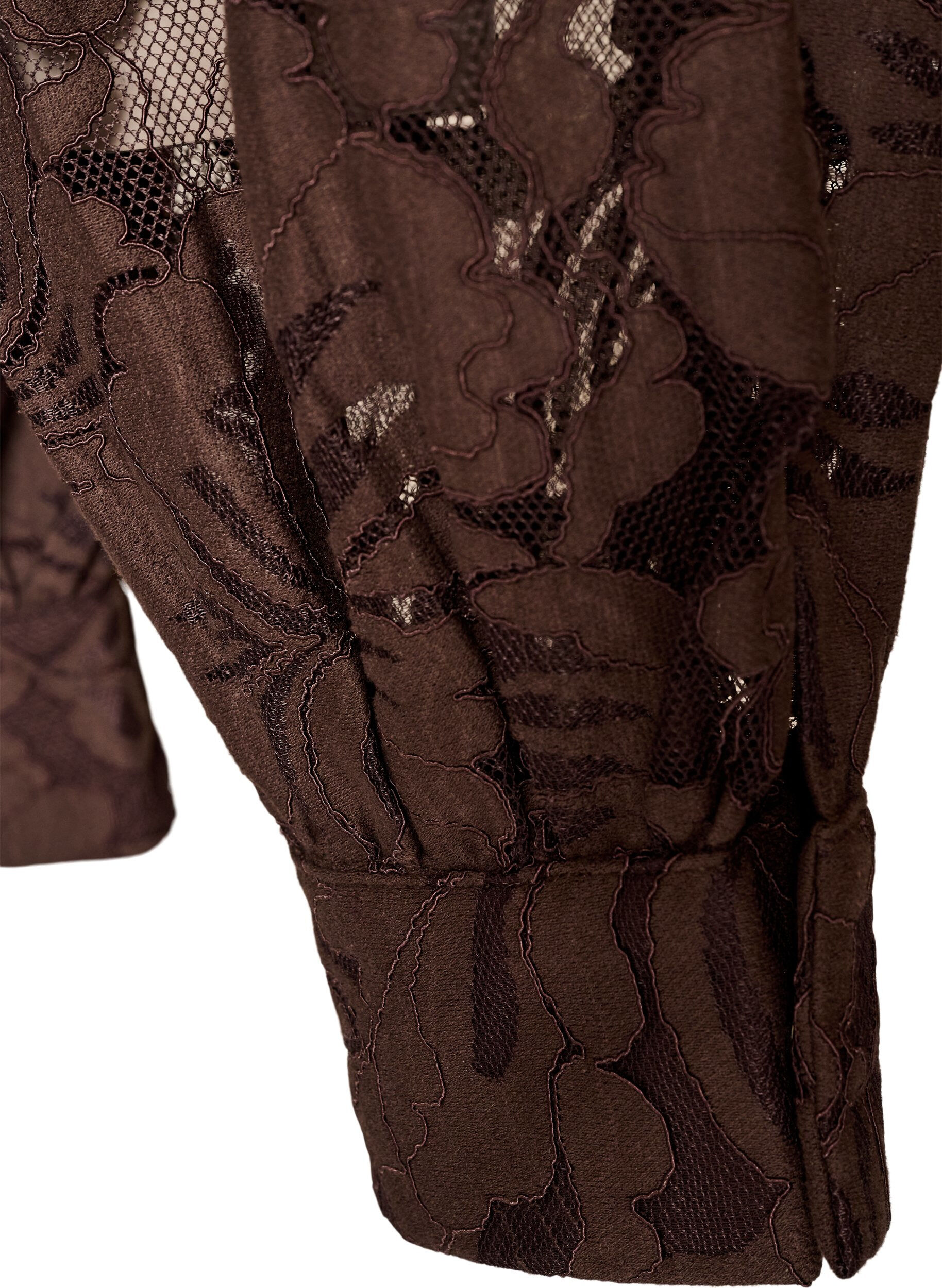 ZizziBallongbyxor i spets med innershorts, Brun, Packshot image number 3