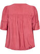 Blus i viskos med str&aring;veck och ballongeffekt, Rosa, Packshot image number 1