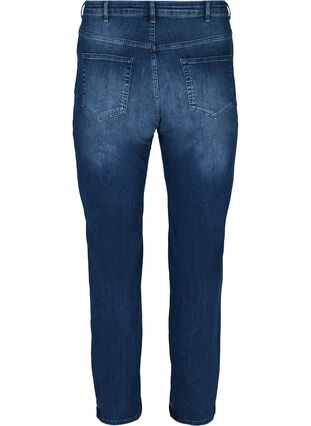 Regular Gemma jeans med hög midja, Blue denim, Packshot image number 1