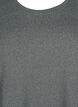 Topp med pärlor och 3/4-ärmar, Dark Grey Melange, Packshot image number 2