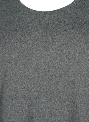 Topp med pärlor och 3/4-ärmar, Dark Grey Melange, Packshot image number 2