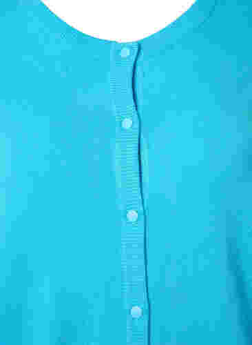 Ribbad kofta med knappar, River Blue, Packshot image number 2