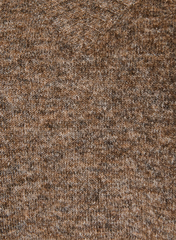 Tr&ouml;ja med v-ringning, Brun, Packshot image number 2