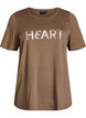 T-shirt med tryck, Brun, Packshot image number 0