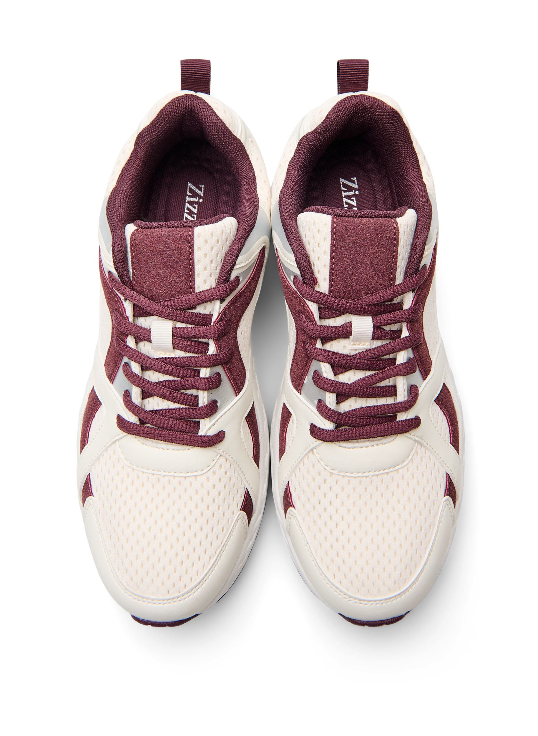 Zizzi Sportiga sneakers med mesh, R&ouml;d, Packshot image number 2
