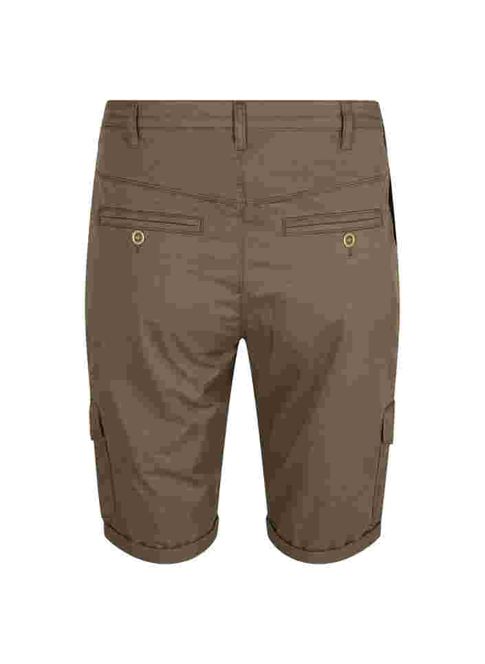 Shorts i bomull med fickor , Tarmac, Packshot image number 1