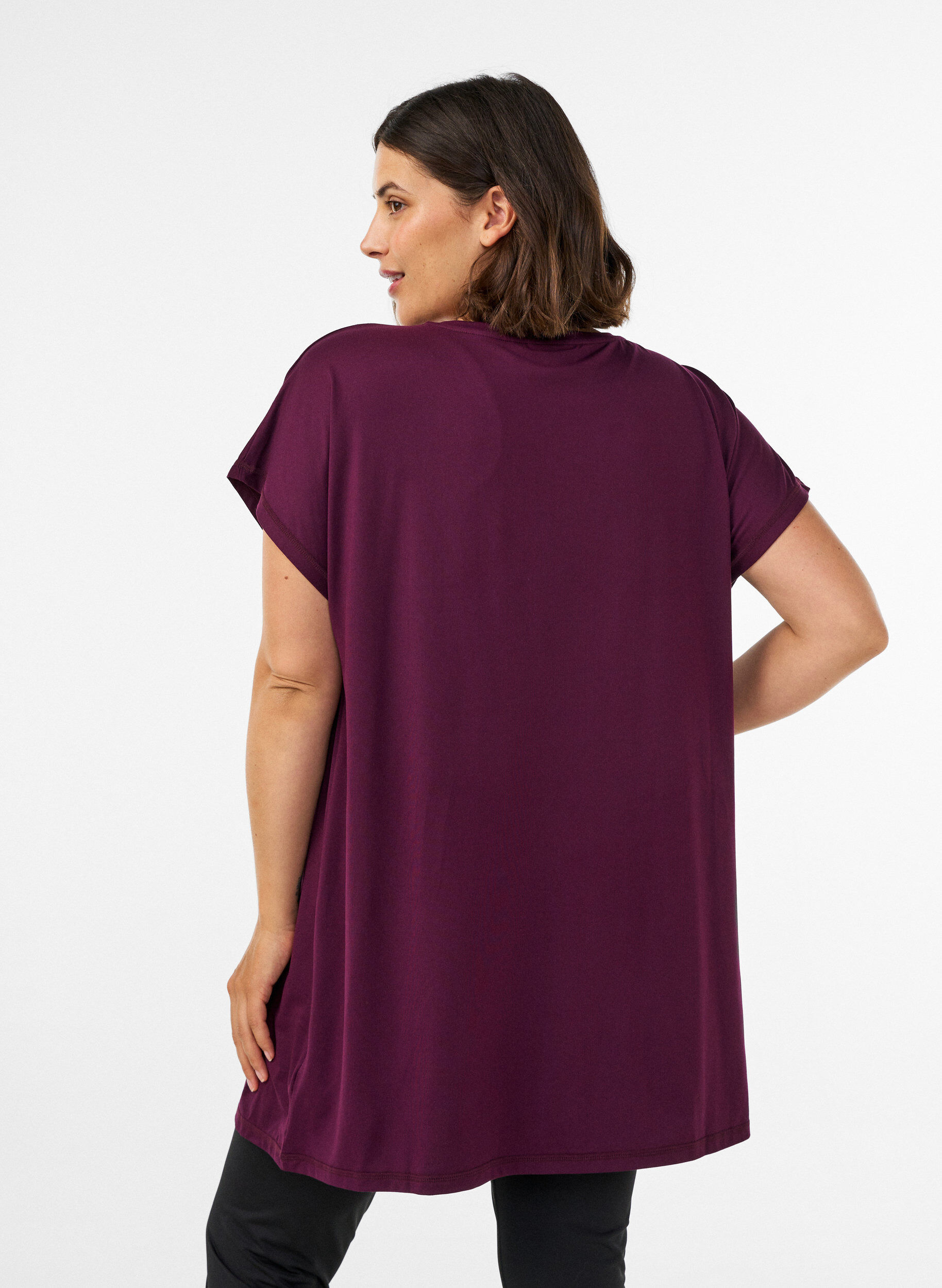 ZizziL&aring;ng tr&auml;nings-t-shirt, Lila, Model image number 2