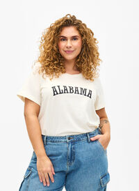 T-shirt i bomull med text, Antique W. Alabama, Model