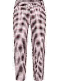 Pyjamasbyxor i bomull med h&ouml;g midja, R&ouml;d