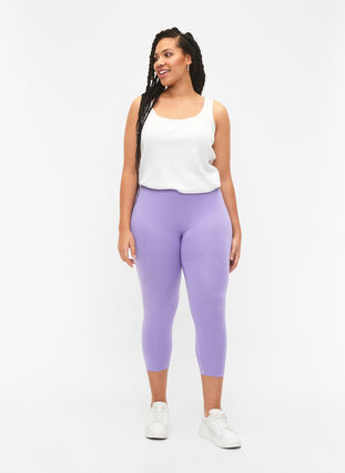 3/4 bas-leggings, Violet Tulip, Model image number 2