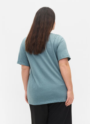 Kortärmad t-shirt i bomull, Goblin Blue, Model image number 1
