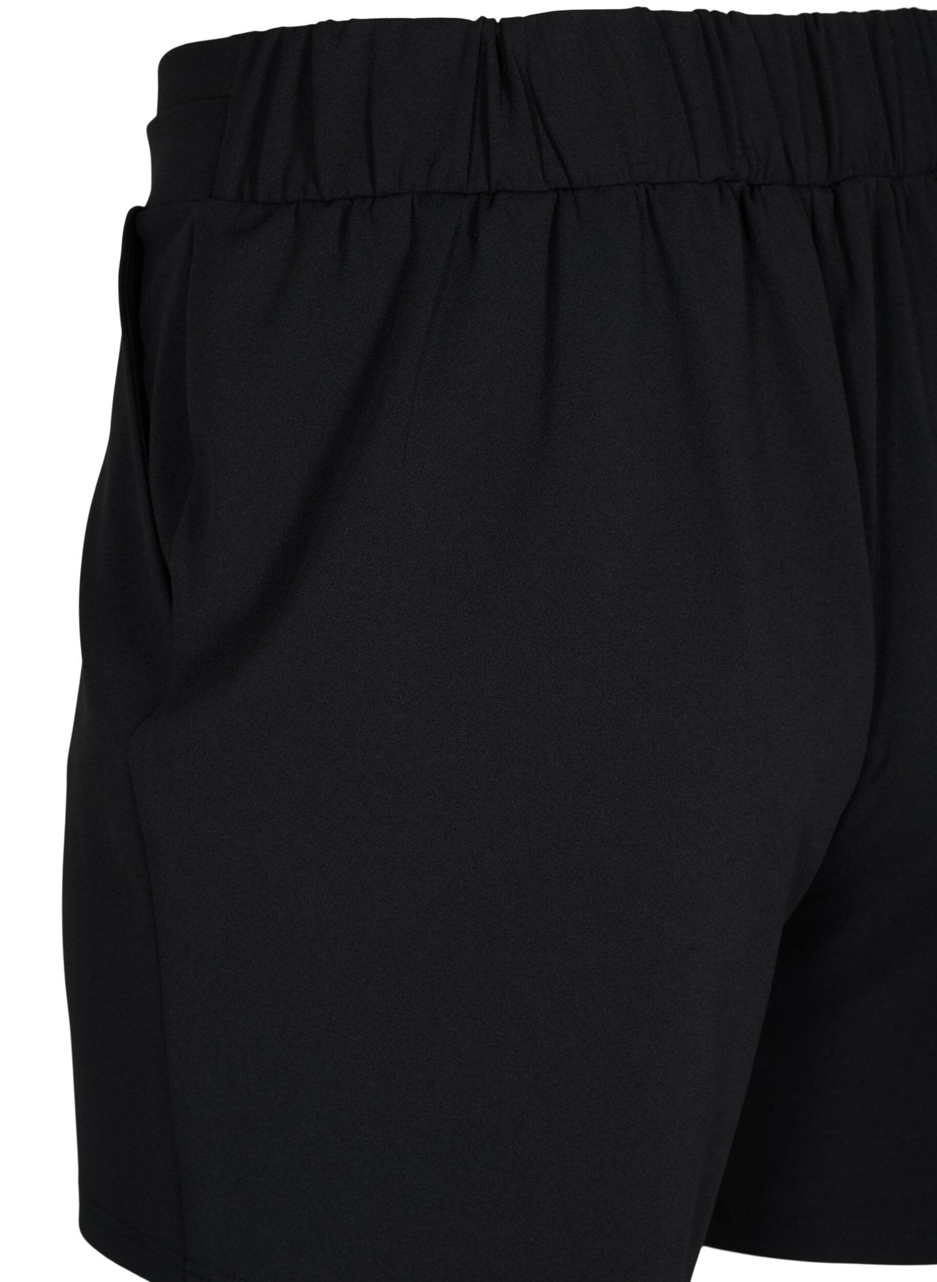 ZizziShorts med fickor och l&ouml;s passform, Svart, Packshot image number 3
