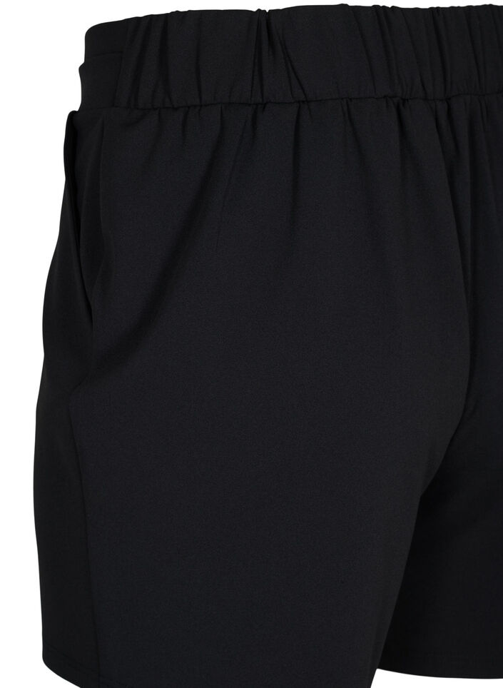Shorts med fickor och l&ouml;s passform, Svart, Packshot image number 3