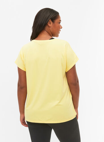 Kortärmad t-shirt för träning, Lemon Meringue, Model image number 1