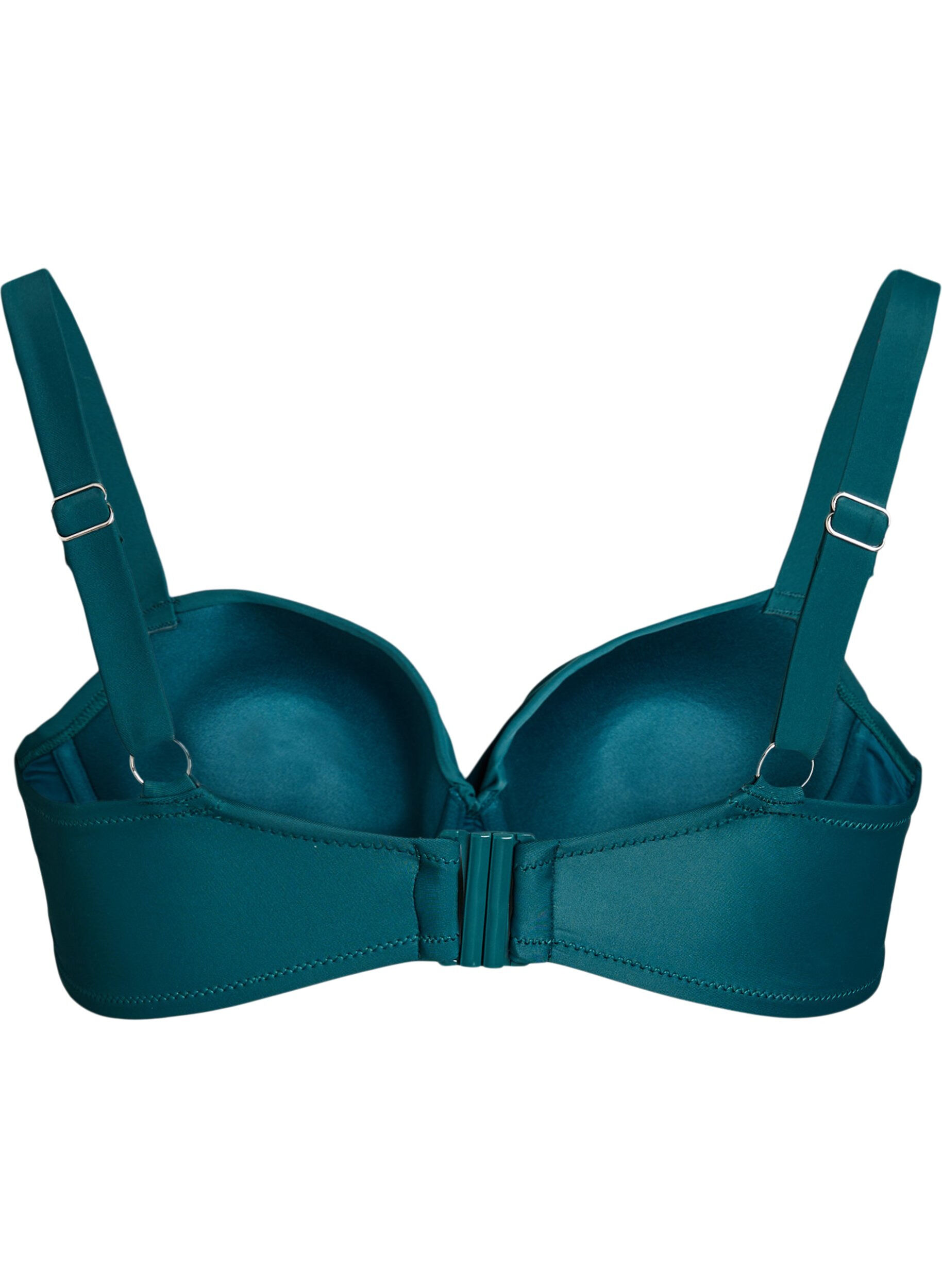 ZizziBikinitopp med bygel och drapering, Gr&ouml;n, Packshot image number 1