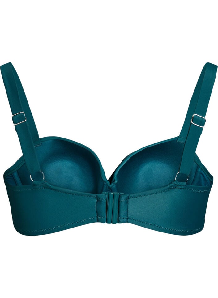 Bikinitopp med bygel och drapering, Gr&ouml;n, Packshot