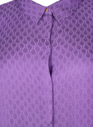 Skjorta i viskos med ton-i-ton mönster, Lavender Violet, Packshot image number 2