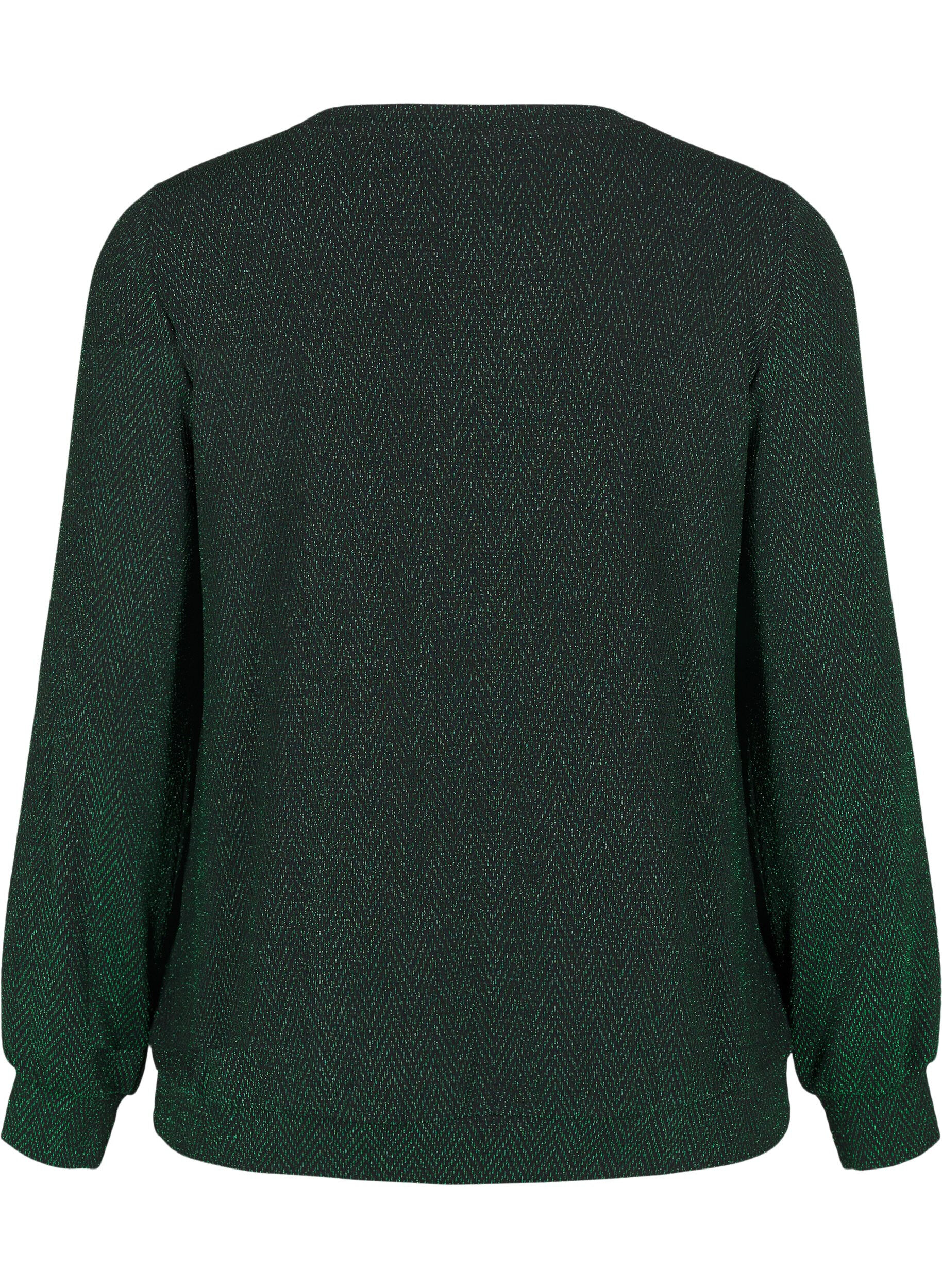 Zizzi Blus med skimrande m&ouml;nster, Scarab ZigZagShimmer, Packshot image number 1