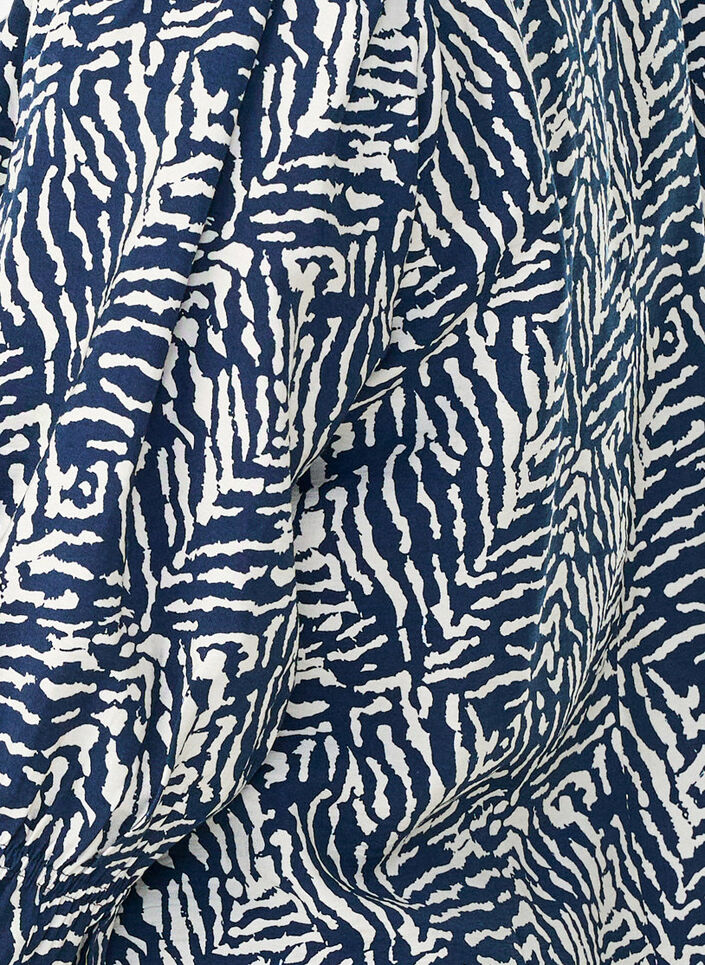 Tunika med 3/4-ärm och V-ringning, Blå, Packshot image number 2