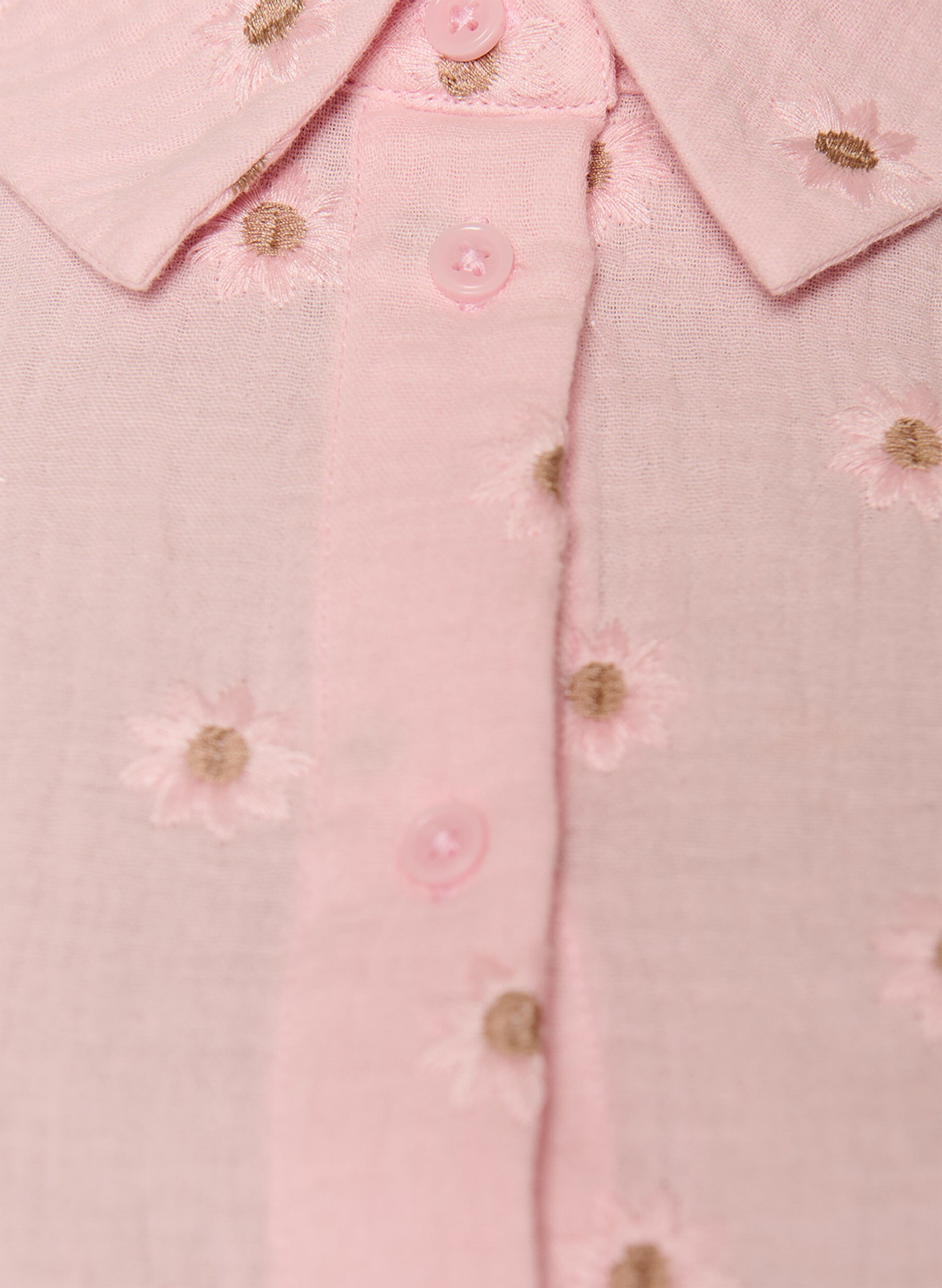 Zizzi Skjortkl&auml;nning i bomullsmuslin med broderade motiv, Rosa, Packshot image number 2
