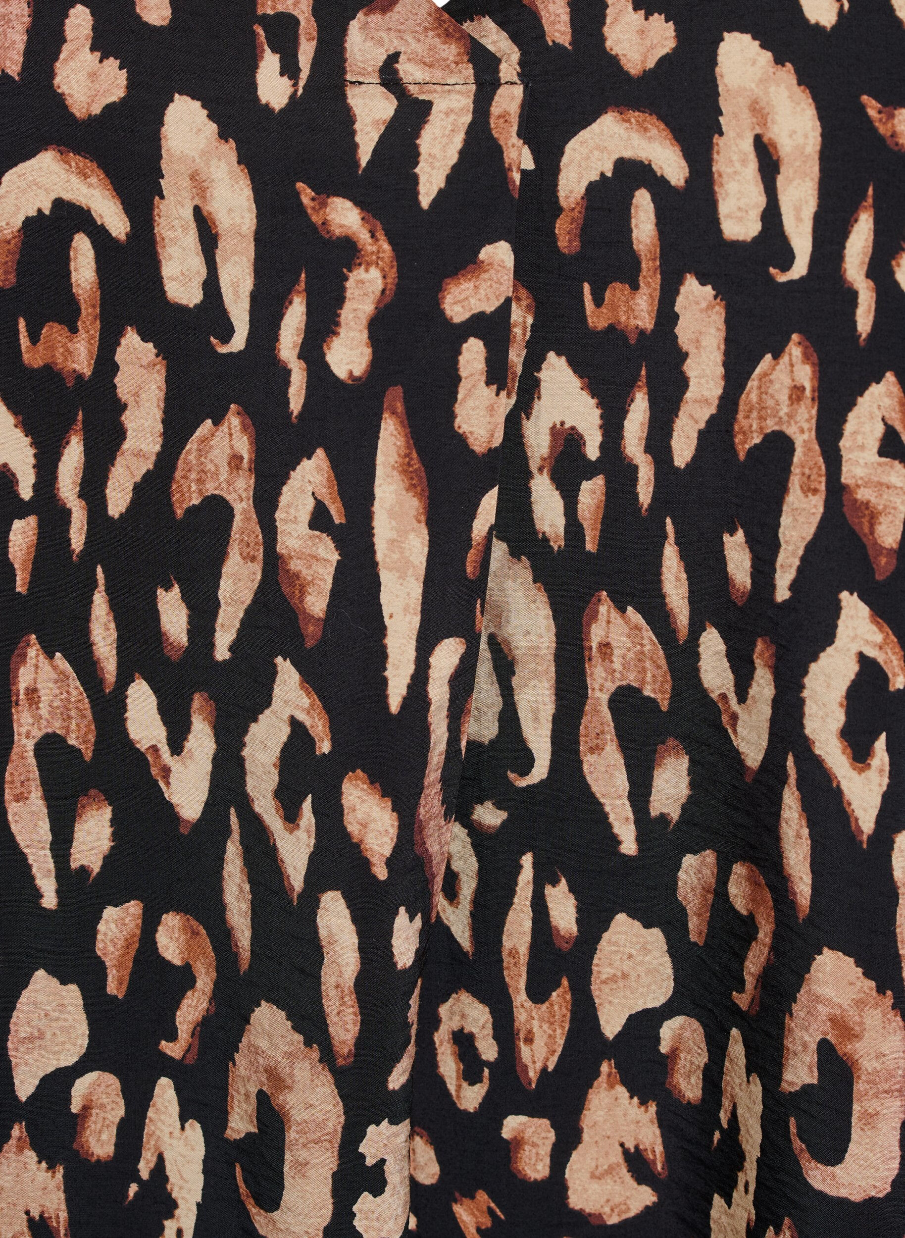 Zizzi Kl&auml;nning med v-ringning i viskos, Svart, Packshot image number 2