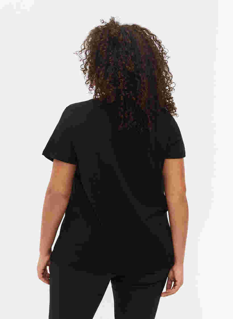  T-shirt till träning med print, Black w. LFT, Model image number 1