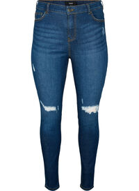 Super tunna Amy jeans med förstöra och hög midja