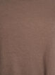 Blus i ribbad jersey med korta &auml;rmar, Brun, Packshot image number 2