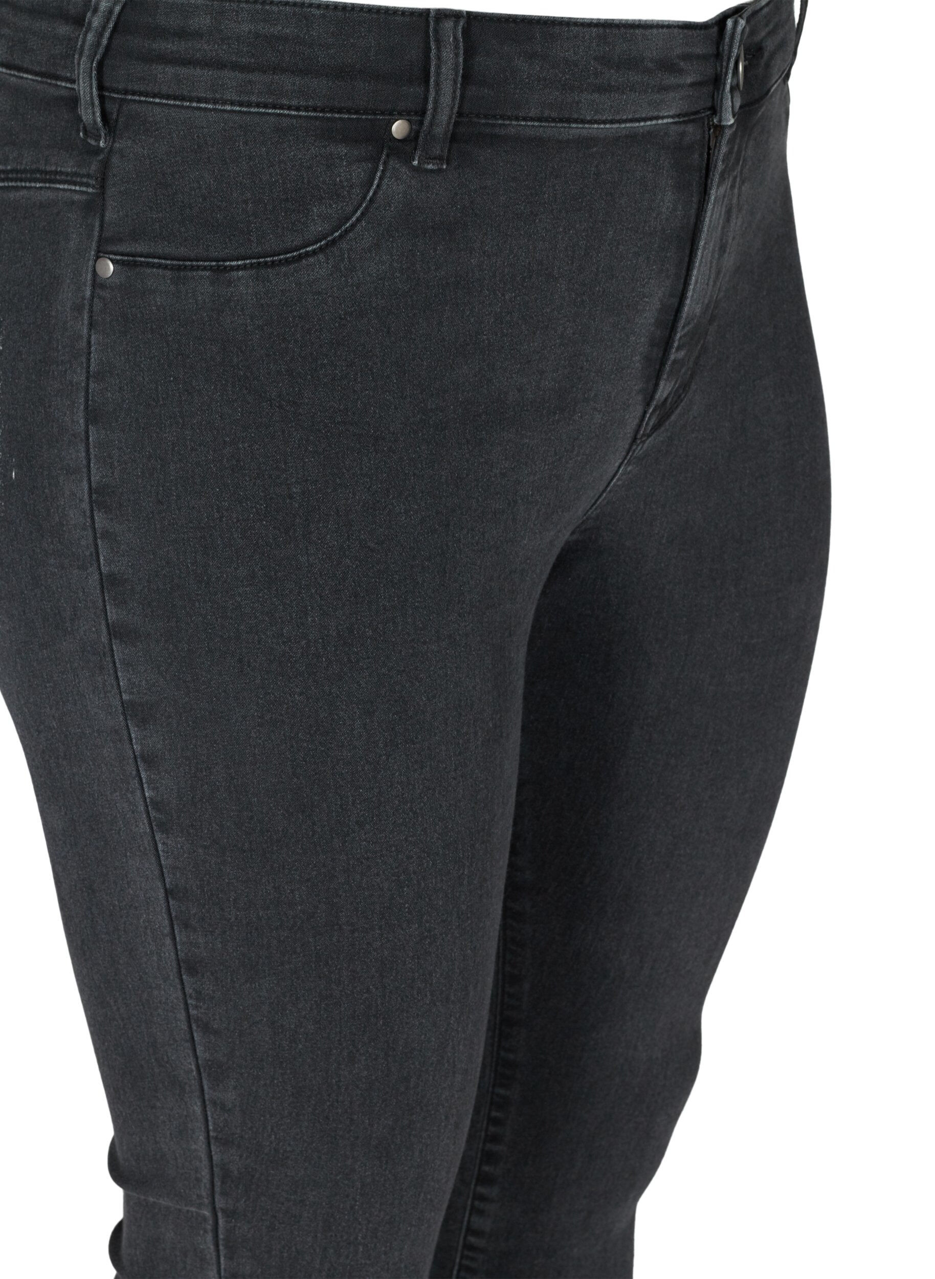 Zizzi Jeggings i bomullsmix, Grey Denim, Packshot image number 2