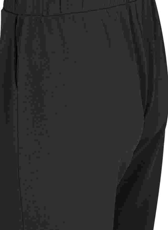 Löst sittande byxor med fickor, Black, Packshot image number 3