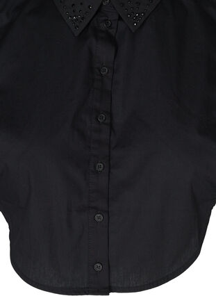 Lös skjortkrage med sten, Black, Packshot image number 2