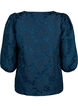 Blus i jacquard med 3/4 ärmar, Titan, Packshot image number 1