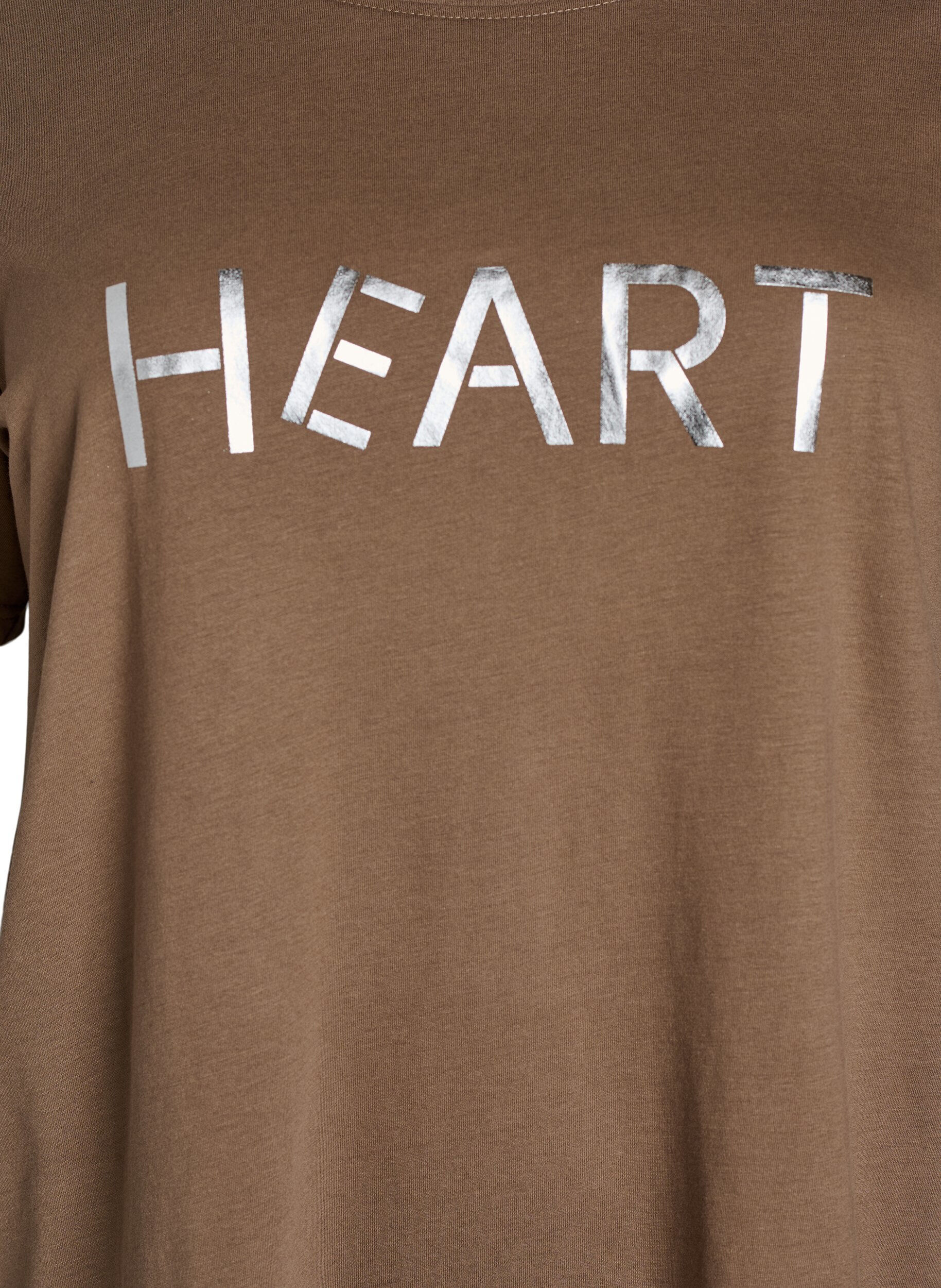 ZizziT-shirt med tryck, Brun, Packshot image number 2