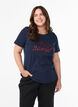 Jul-t-shirt i ekologisk bomull, Bl&aring;, Model image number 0