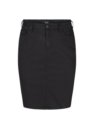 Kroppsnära kjol med fickor, Black, Packshot image number 0