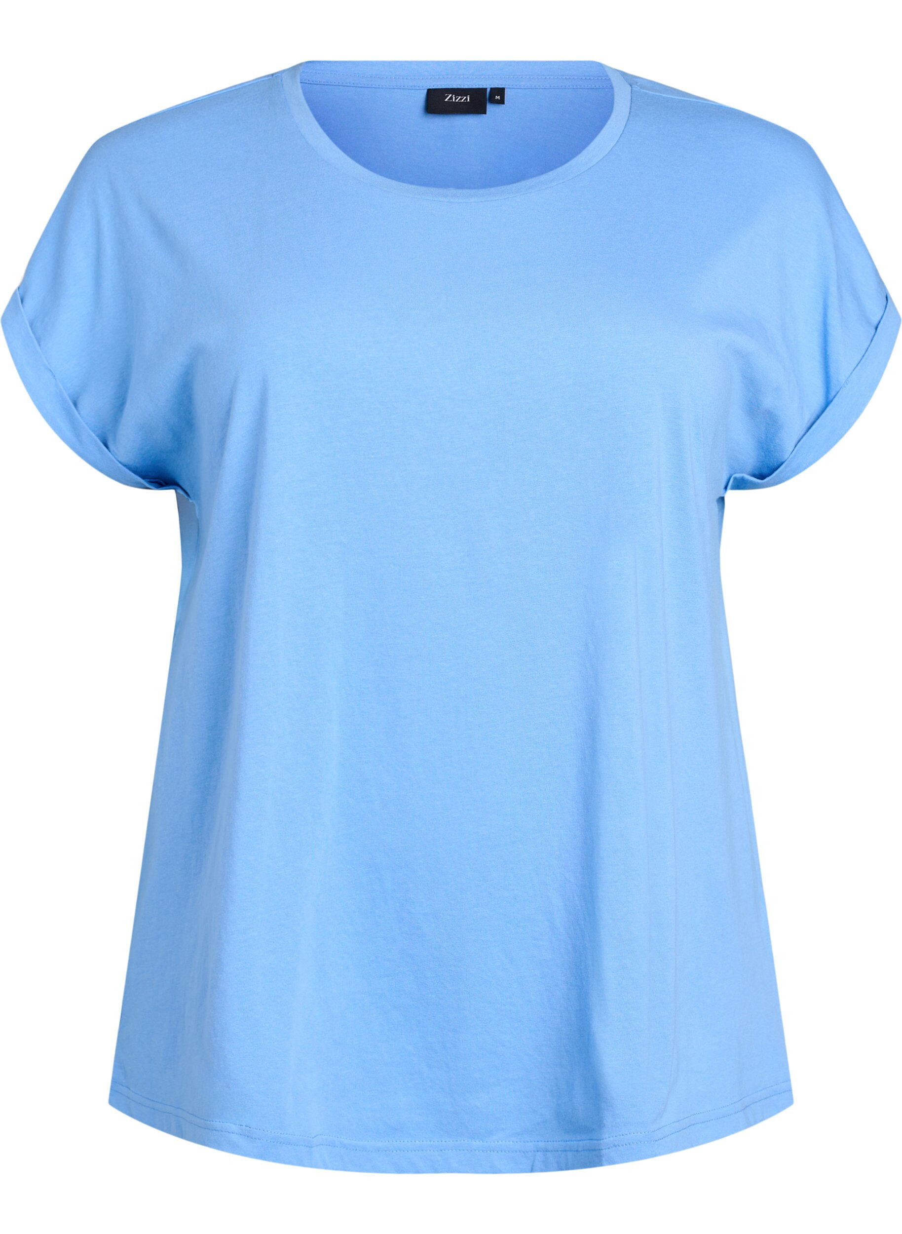 Kort&auml;rmad t-shirt i bomullsmix