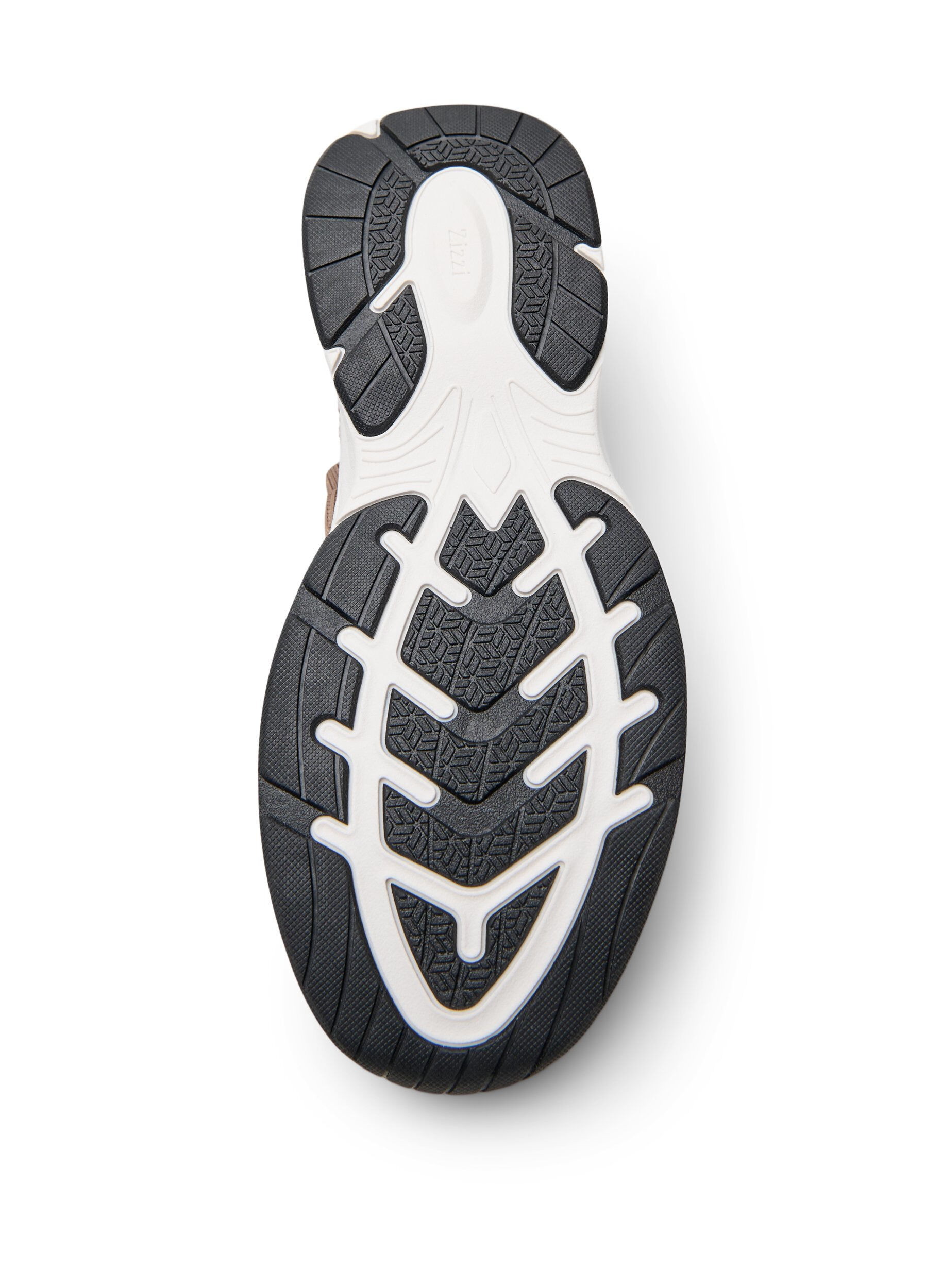 Zizzi Stretchstickade sneakers med glittertr&aring;d, Brun, Packshot image number 4