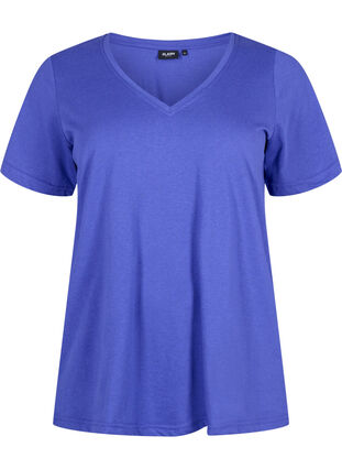 FLASH - T-shirt med v-ringning, Royal Blue, Packshot image number 0