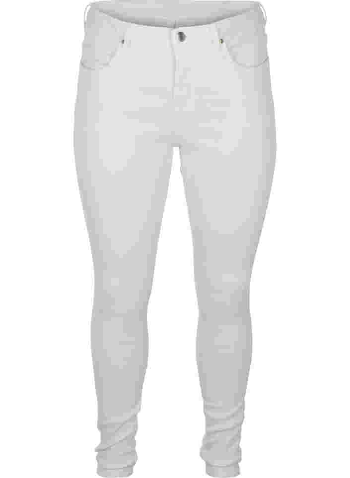 Super slim Amy jeans med hög midja, Bright White, Packshot
