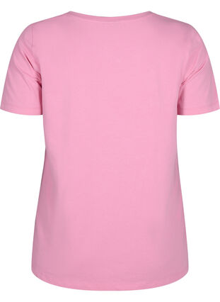Enfärgad t-shirt i bomull, Rosebloom, Packshot image number 1