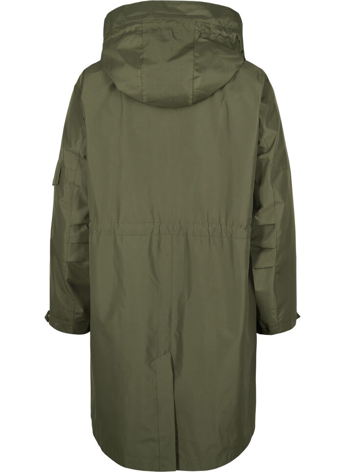 Vattentät parka med avtagbar huva, Forest Night, Packshot image number 1