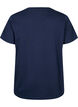 T-shirt i bomull med broderi anglaise, Navy Blazer, Packshot image number 1