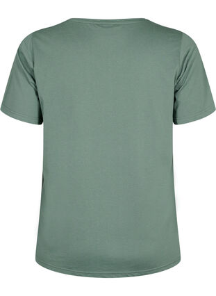 T-shirt från FLASH med tryck, Balsam Green, Packshot image number 1