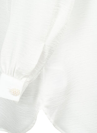 Lång skjorta med pärlknappar, Bright White, Packshot image number 3